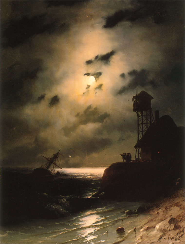 1863 Moonlit Seascape With Shipwreck.jpg